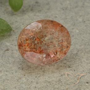 Pedra do Sol Laranja Médio Natural 4.87ct, oval, Translúcido