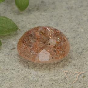 Pedra do Sol Laranja Médio Natural 4.87ct, oval, Translúcido