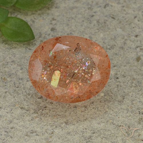 4.90ct Natural laranja quente Pedra do Sol, oval, Translúcido