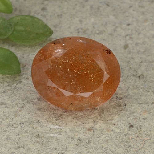 5.04ct Natural laranja quente Pedra do Sol, oval, Translúcido
