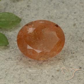 Pedra do Sol laranja quente Natural 5.04ct, oval, Translúcido