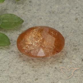 Pedra do Sol laranja quente Natural 5.04ct, oval, Translúcido