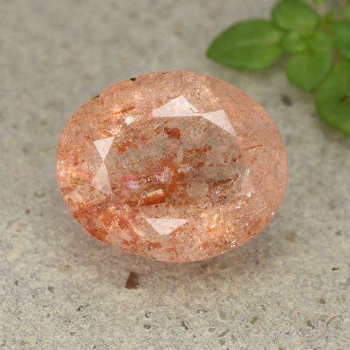 3.89ct Natural Laranja claro Pedra do Sol, oval, Translúcido