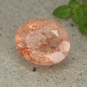 Pedra do Sol Laranja claro Natural 3.89ct, oval, Translúcido