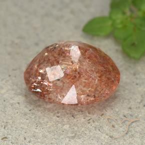 Pedra do Sol laranja quente Natural 4.63ct, oval, Translúcido