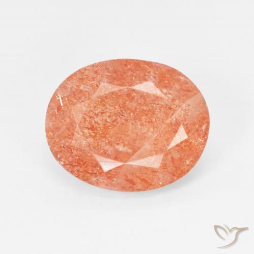 3.87ct Natural Laranja Médio Pedra do Sol, oval, Translúcido