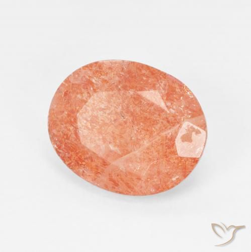 Pedra do Sol Laranja Médio Natural 3.87ct, oval, Translúcido
