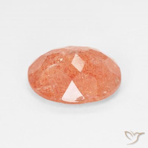 Pedra do Sol Laranja Médio Natural 3.87ct, oval, Translúcido