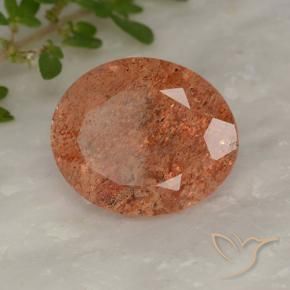 Pedra do Sol Toranja Laranja Natural 4.20ct, oval, Translúcido