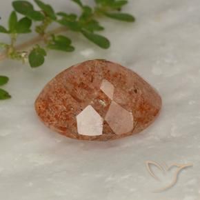 Pedra do Sol Toranja Laranja Natural 4.20ct, oval, Translúcido
