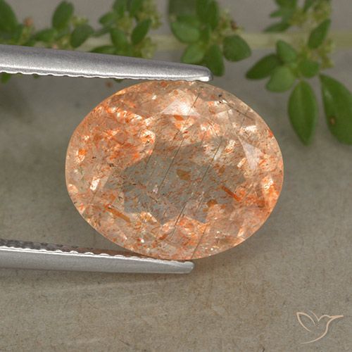 4.83ct Natural Laranja claro Pedra do Sol, oval, Translúcido