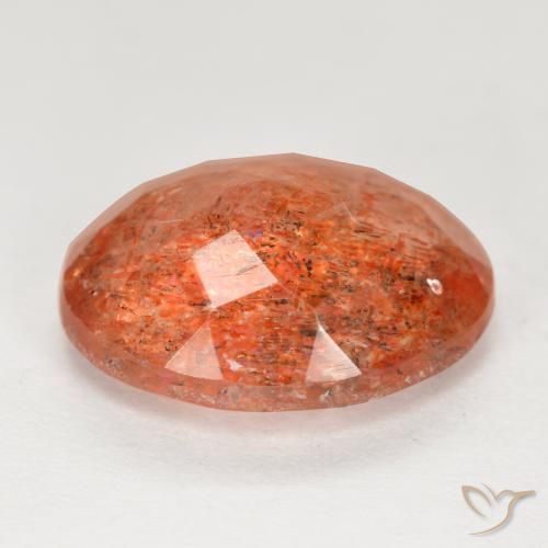 Pedra do Sol Laranja Médio Natural 3.69ct, oval, Translúcido