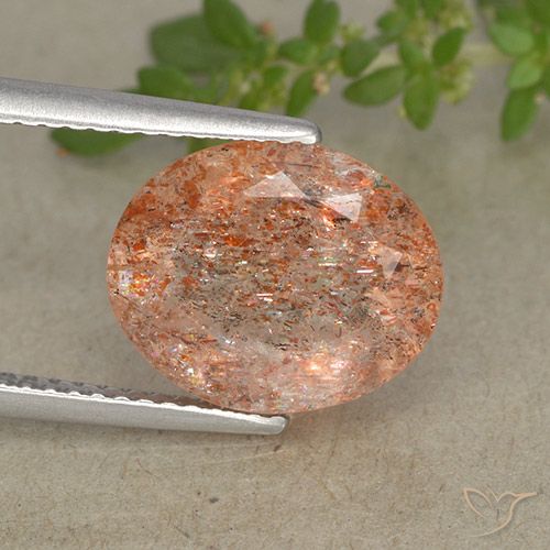 3.73ct Natural gengibre laranja Pedra do Sol, oval, Translúcido