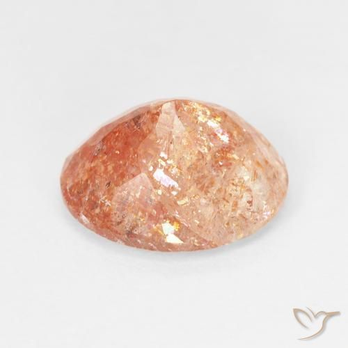 Pedra do Sol Medium Light-Orange Natural 4.38ct, oval, Translúcido