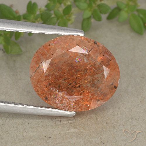 4.32ct Natural Laranja Médio Pedra do Sol, oval, Translúcido