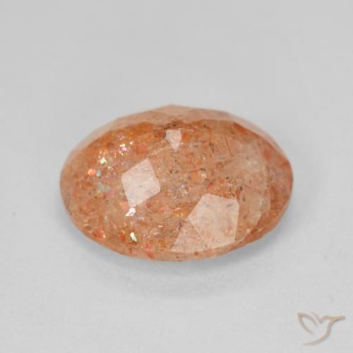 Pedra do Sol laranja avermelhado Natural 4.02ct, oval, Translúcido