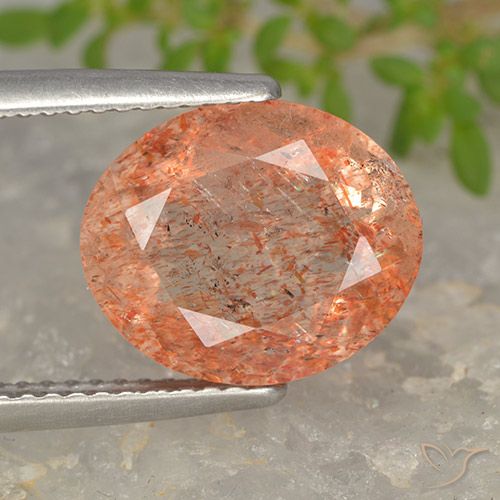 4.73ct Natural Laranja Médio-Claro Pedra do Sol, oval, Translúcido
