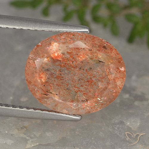 4.19ct Natural Laranja brilhante Pedra do Sol, oval, Translúcido