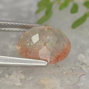 Pedra do Sol Laranja Tigre Claro Natural 5.09ct, oval, Translúcido