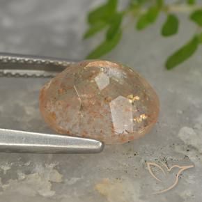 Pedra do Sol Laranja claro Natural 5.02ct, oval, Translúcido