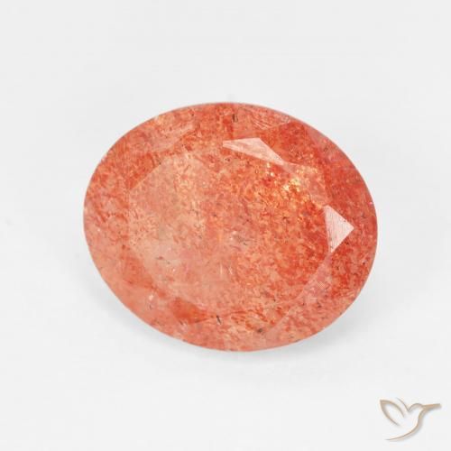 4.16ct Natural Laranja Médio Pedra do Sol, oval, Translúcido