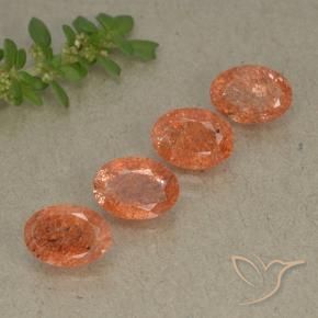 Pedras preciosas de Pedra do Sol Toranja Laranja natural de 2.81 ct, oval, Translúcido