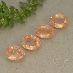 Pedras preciosas de Pedra do Sol Laranja claro natural de 2.94 ct, oval, Translúcido