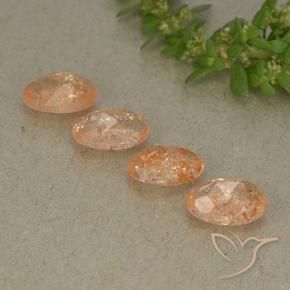 Pedras preciosas de Pedra do Sol Laranja claro natural de 2.94 ct, oval, Translúcido