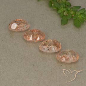 Pedras preciosas de Pedra do Sol Laranja claro natural de 3.25 ct, oval, Translúcido