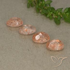 Pedras preciosas de Pedra do Sol Laranja claro natural de 3.48 ct, oval, Translúcido