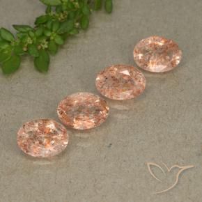 Pedras preciosas de Pedra do Sol Laranja claro natural de 2.78 ct, oval, Translúcido