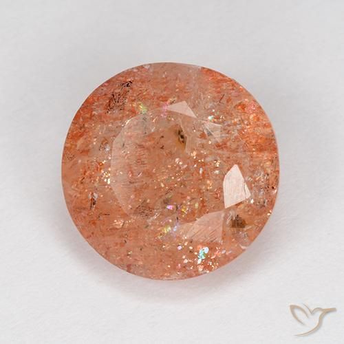 Pedra do Sol Toranja Laranja Natural 4.55ct, Redondo, Translúcido