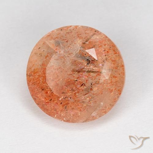 Pedra do Sol Laranja Médio-Claro Natural 5.13ct, Redondo, Translúcido