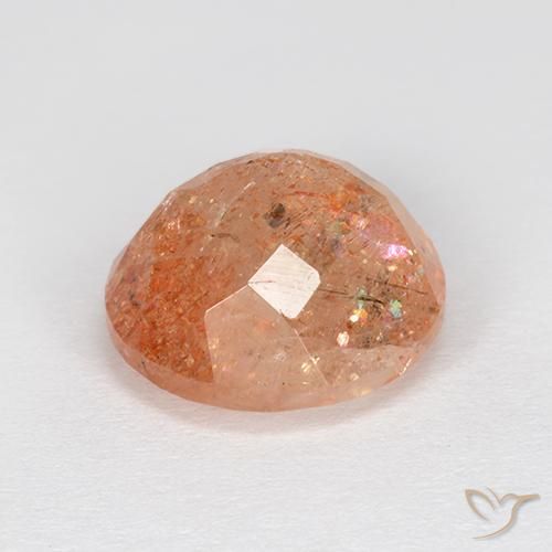 Pedra do Sol Laranja Médio-Claro Natural 5.13ct, Redondo, Translúcido