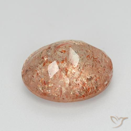 Pedra do Sol laranja avermelhado Natural 3.49ct, oval, Transparente