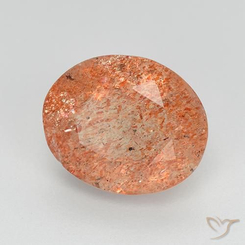 Pedra do Sol gengibre laranja Natural 3.34ct, oval, Transparente