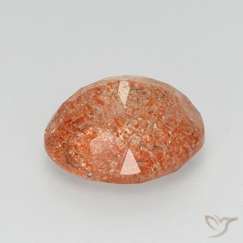 Pedra do Sol gengibre laranja Natural 3.34ct, oval, Transparente