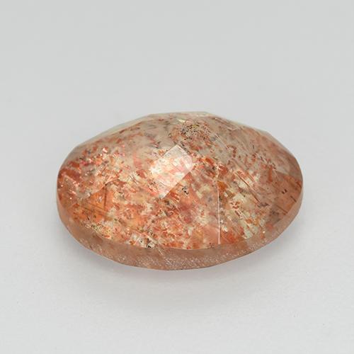 Pedra do Sol laranja avermelhado Natural 3.31ct, Corte Oval, Transparente
