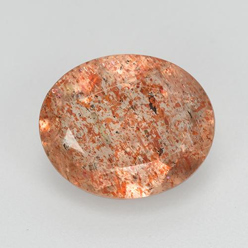 Pedra do Sol Laranja claro Natural 3.62ct, Corte Oval, Transparente