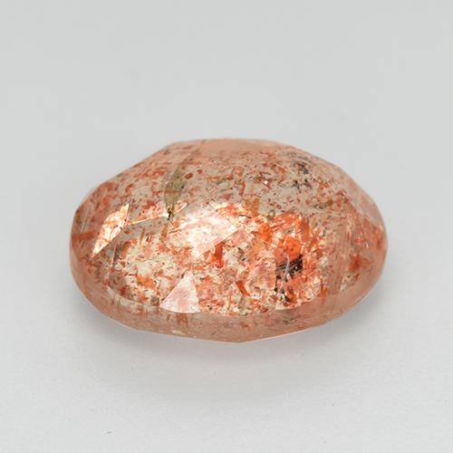 Pedra do Sol Laranja claro Natural 3.62ct, Corte Oval, Transparente