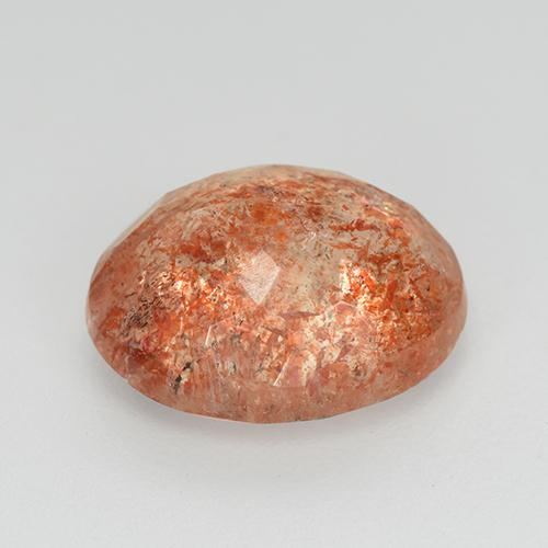 Pedra do sol laranja natural 3,32ct, corte oval, transparente