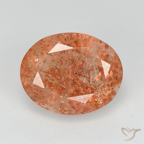 3.84ct Natural Laranja Médio Pedra do Sol, oval, Transparente