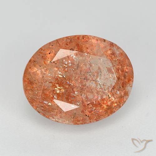Pedra do Sol Laranja Médio Natural 3.84ct, oval, Transparente