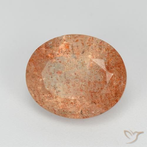 Pedra do Sol Laranja Médio Natural 3.37ct, oval, Transparente