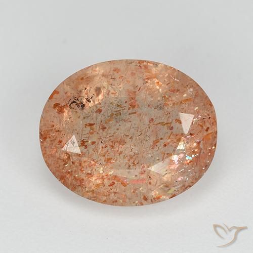 3.06ct Natural Laranja claro Pedra do Sol, oval, Transparente