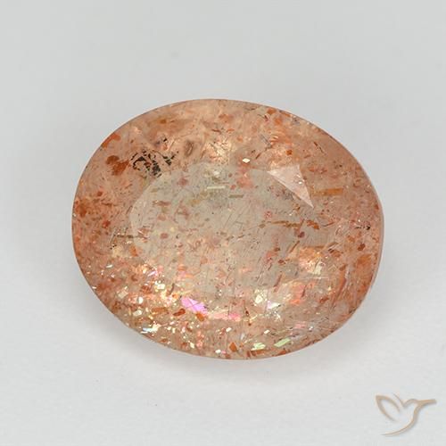 Pedra do Sol Laranja claro Natural 3.06ct, oval, Transparente