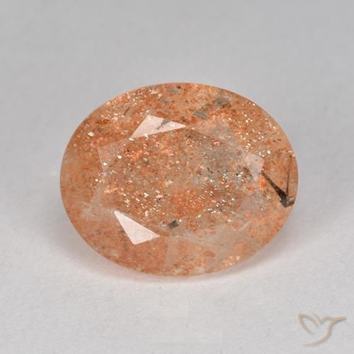 3.73ct Natural Laranja claro Pedra do Sol, oval, Translúcido