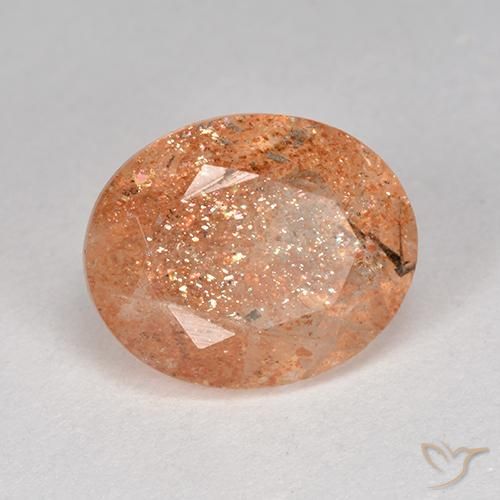 Pedra do Sol Laranja claro Natural 3.73ct, oval, Translúcido