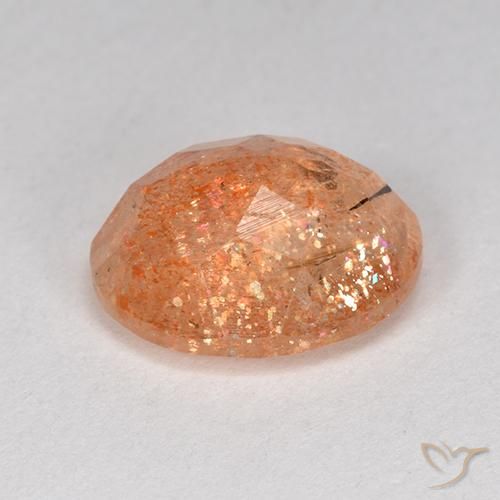 Pedra do Sol Laranja claro Natural 3.73ct, oval, Translúcido