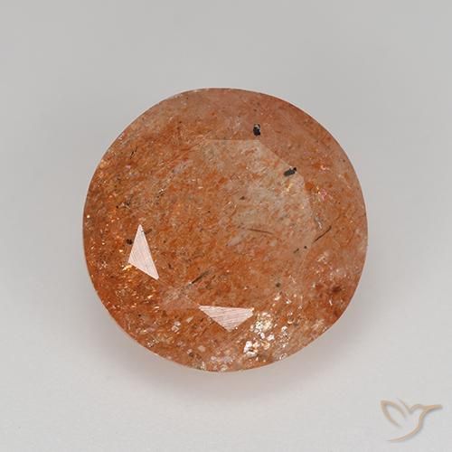 Pedra do Sol Toranja Laranja Natural 5.92ct, Redondo, Translúcido
